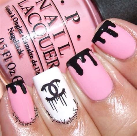 chanel dripping nail design|candy chanel nails.